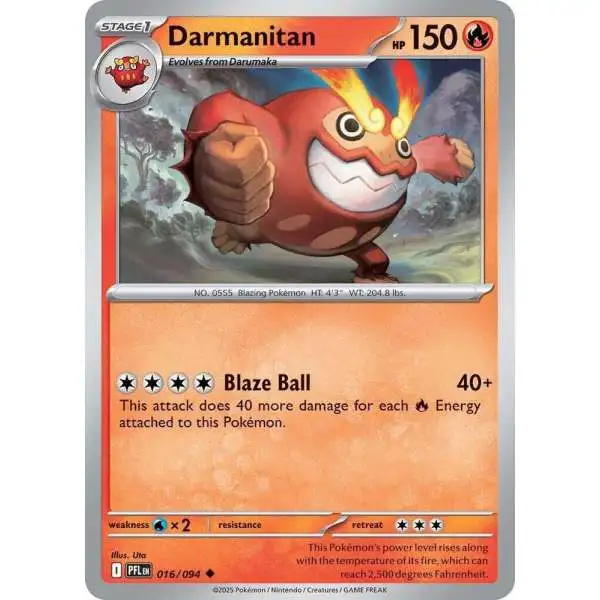 Pokemon Trading Card Game Phantasmal Flames Uncommon Darmanitan #16