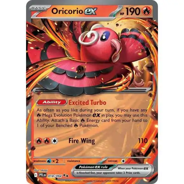 Pokemon Trading Card Game Phantasmal Flames Double Rare Oricorio ex #18