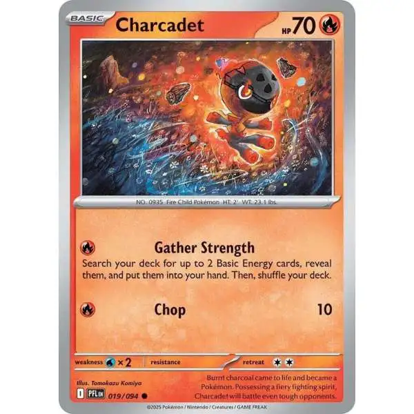 Pokemon Trading Card Game Phantasmal Flames Common Charcadet #19