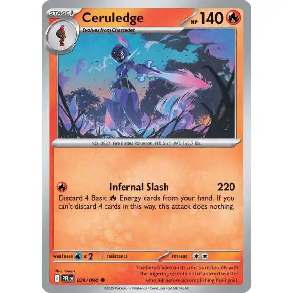 Pokemon Trading Card Game Phantasmal Flames Uncommon Ceruledge #20