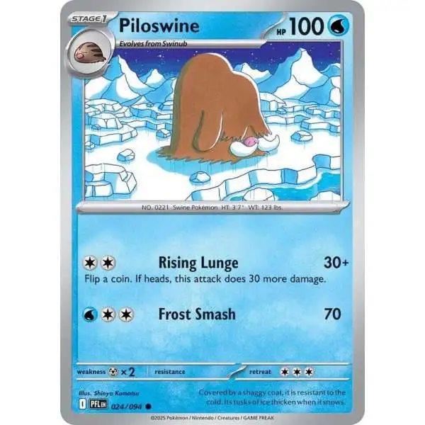 Pokemon Trading Card Game Phantasmal Flames Common Piloswine #24