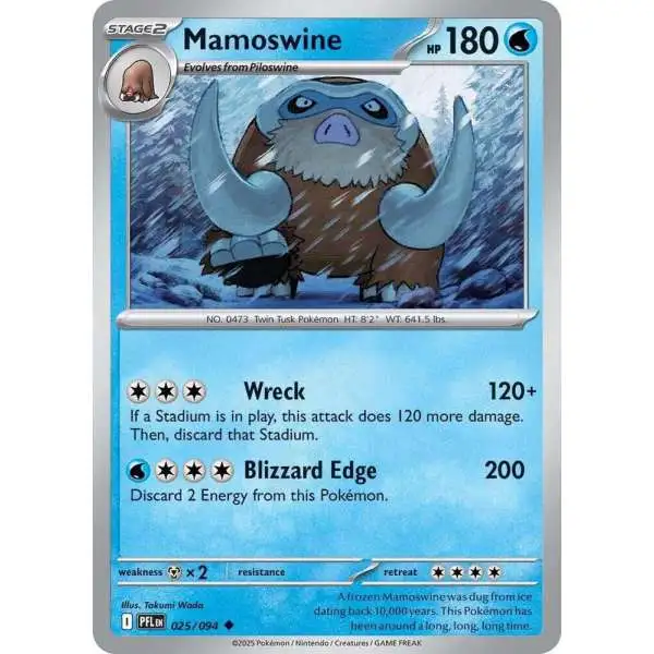 Pokemon Trading Card Game Phantasmal Flames Uncommon Mamoswine #25