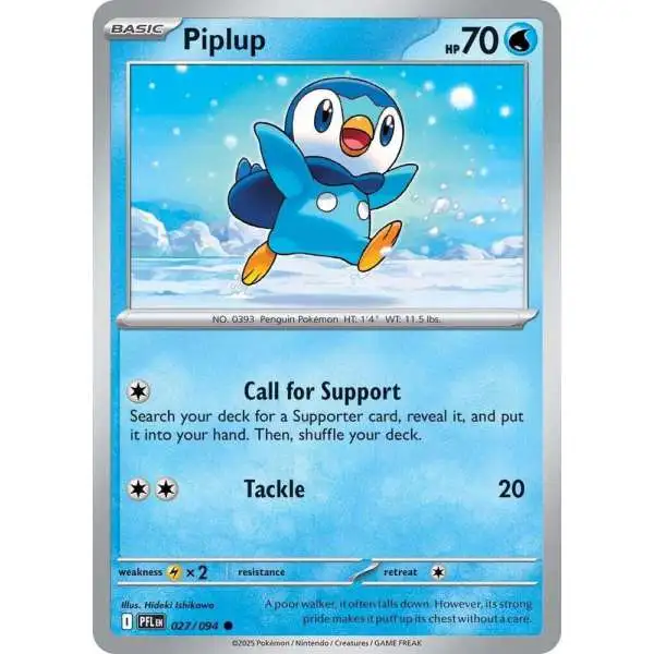 Pokemon Trading Card Game Phantasmal Flames Common Piplup #27
