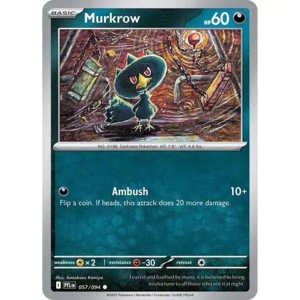 Pokemon Trading Card Game Phantasmal Flames Common Murkrow #57