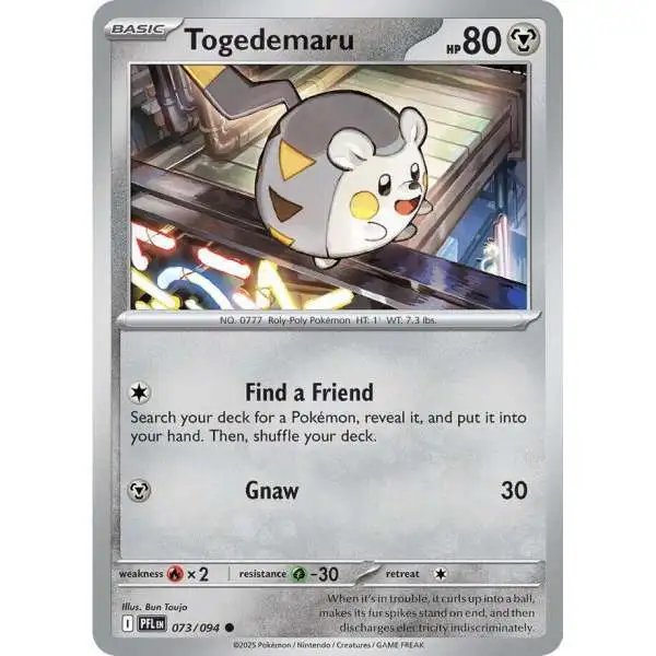 Pokemon Trading Card Game Phantasmal Flames Common Togedemaru #73