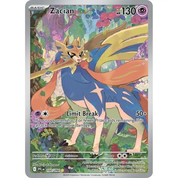 Pokemon Trading Card Game Phantasmal Flames Illustration Rare Zacian #100