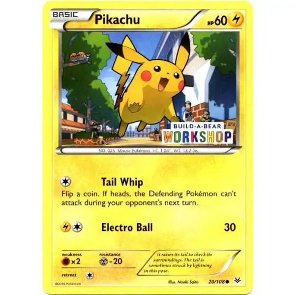 Pokemon Trading Card Game Promo Promo Pikachu #20 [Build-a-Bear] [Lightly Played]