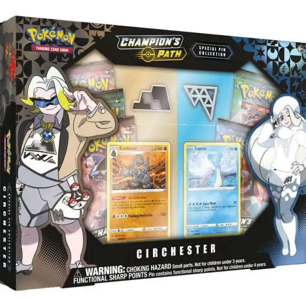 Pokemon Trading Card Game Champion's Path Circhester Special Pin Collection [5 Booster Packs, 2 Promo Cards & 2 Pins]