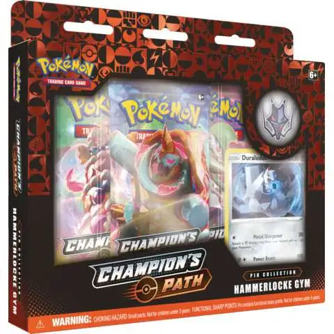 Pokemon Trading Card Game Champion's Path Hammerlocke Gym Pin Collection [3 Booster Packs, Promo Card & Pin]