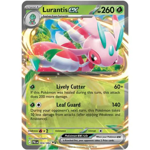 Pokemon Trading Card Game Mega Evolution Pitch Black Double Rare Lurantis ex - 004/084 #4