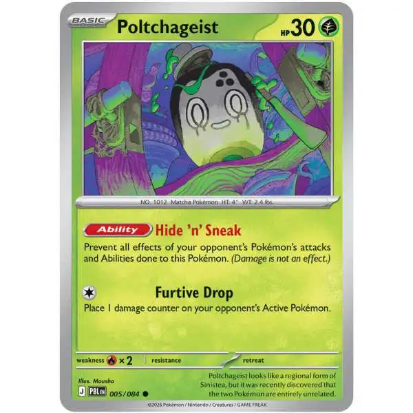 Pokemon Trading Card Game Mega Evolution Pitch Black Common Poltchageist #5