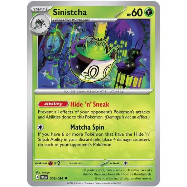 Pokemon Trading Card Game Mega Evolution Pitch Black Uncommon Sinistcha #6