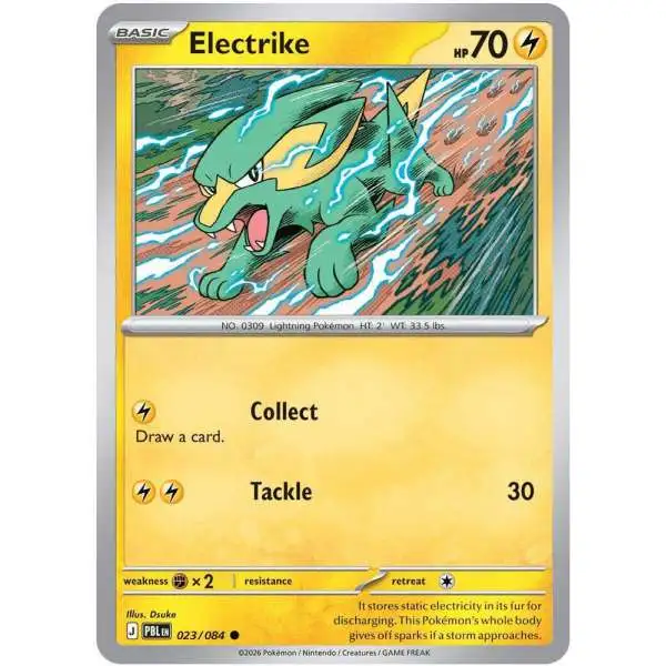 Pokemon Trading Card Game Mega Evolution Pitch Black Common Electrike #23