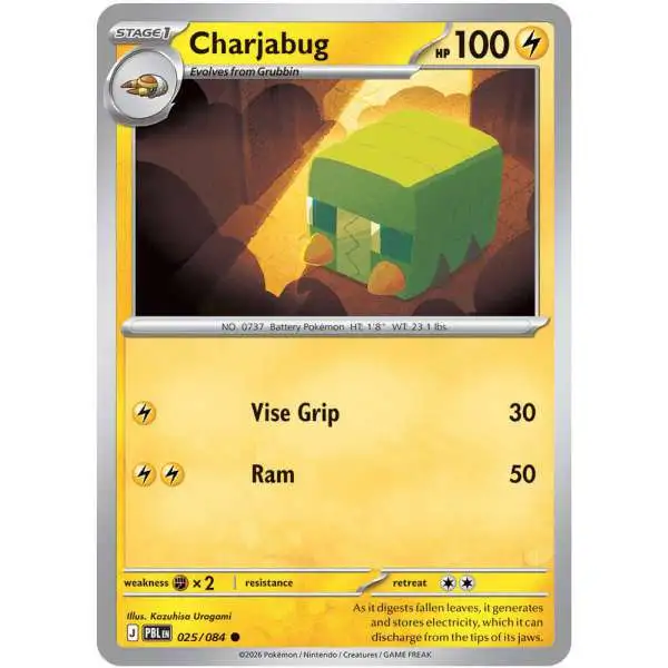 Pokemon Trading Card Game Mega Evolution Pitch Black Common Charjabug #25