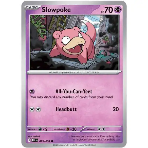 Pokemon Trading Card Game Mega Evolution Pitch Black Common Slowpoke #29