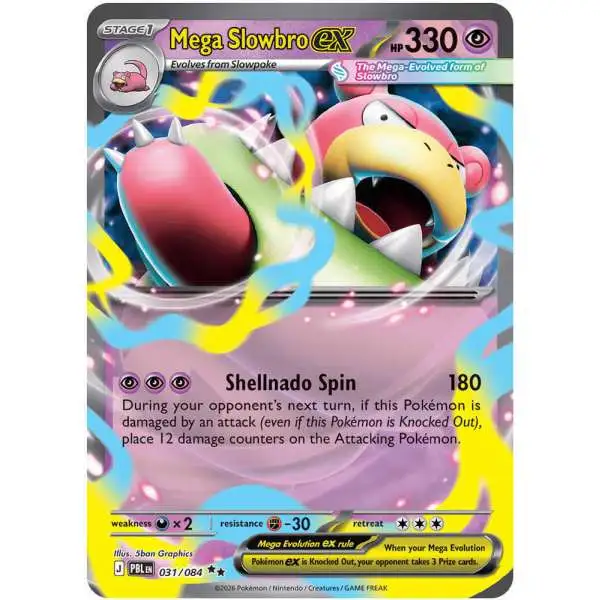 Pokemon Trading Card Game Mega Evolution Pitch Black Double Rare Mega Slowbro ex #31