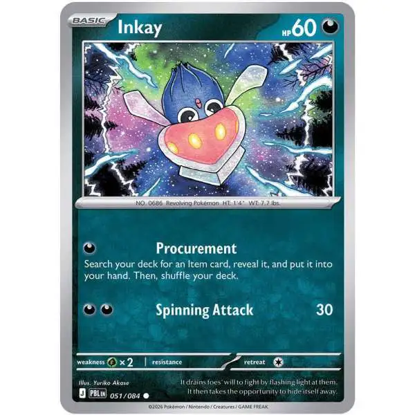 Pokemon Trading Card Game Mega Evolution Pitch Black Common Inkay #51