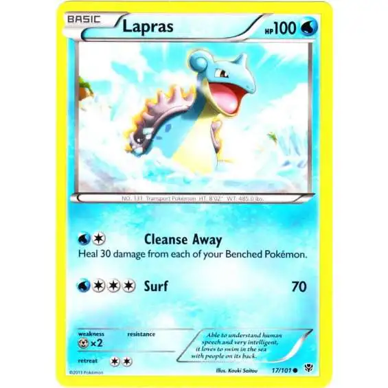 Pokemon Black & White Plasma Blast Common Lapras #17