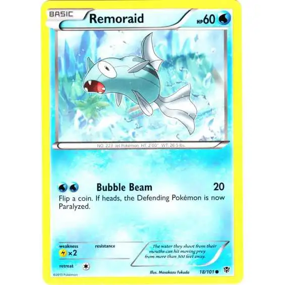 Pokemon Black & White Plasma Blast Common Remoraid #18
