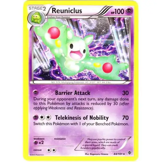 Pokemon Black & White Plasma Blast Rare Reuniclus #44
