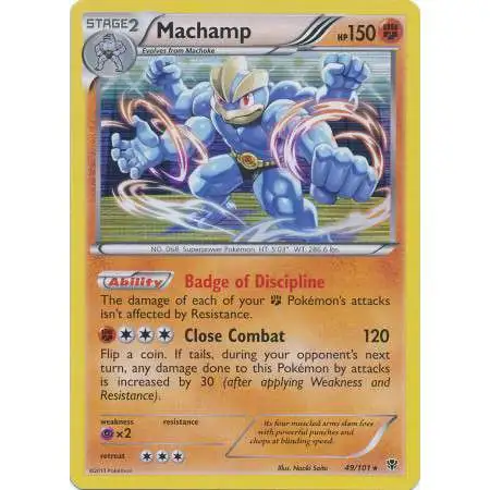 Pokemon Black & White Plasma Blast Holo Rare Machamp #49