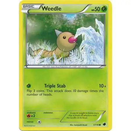 Pokemon Trading Card Game Black & White Plasma Freeze Common Weedle #1 [Lightly Played]