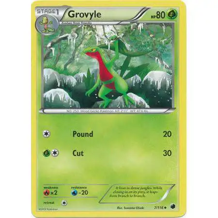 Pokemon Trading Card Game Black & White Plasma Freeze Uncommon Grovyle #7 [Lightly Played]