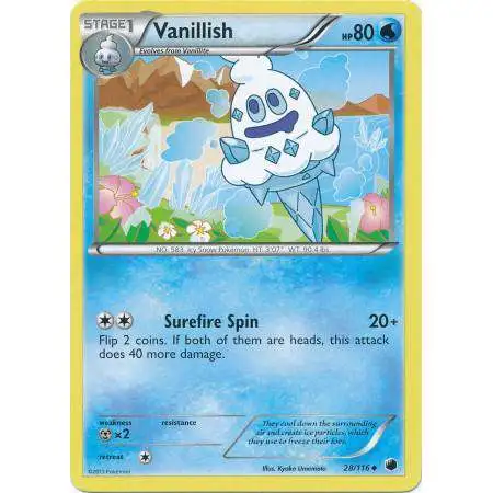 Pokemon Trading Card Game Black & White Plasma Freeze Uncommon Vanillish #28
