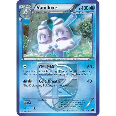 Pokemon Trading Card Game Black & White Plasma Freeze Rare Vanilluxe #29