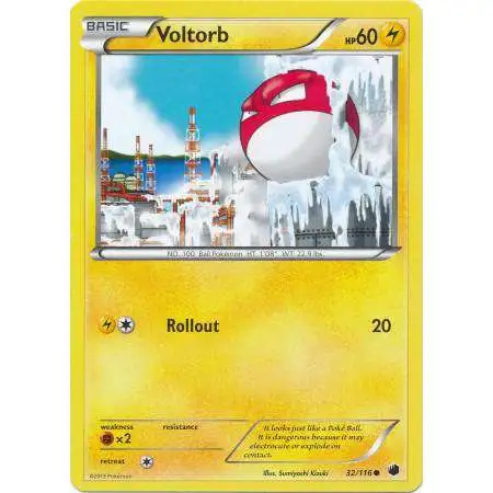 Pokemon Trading Card Game Black & White Plasma Freeze Common Voltorb #32
