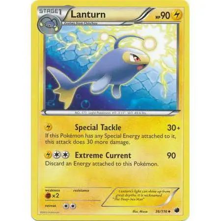 Pokemon Trading Card Game Black & White Plasma Freeze Uncommon Lanturn #36