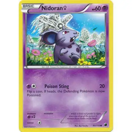 Pokemon Trading Card Game Black & White Plasma Freeze Common Nidoran #40