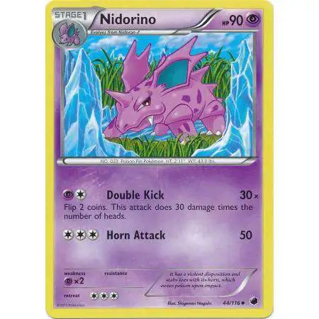 Pokemon Trading Card Game Black & White Plasma Freeze Uncommon Nidorino #44