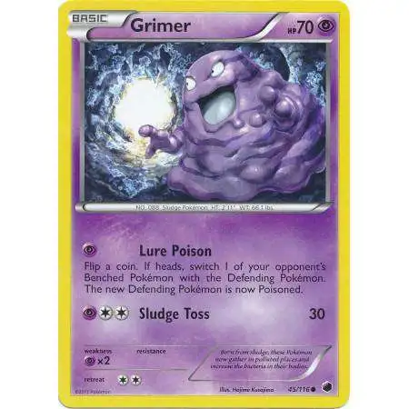 Pokemon Trading Card Game Black & White Plasma Freeze Common Grimer #45