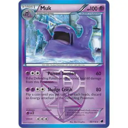 Pokemon Trading Card Game Black & White Plasma Freeze Rare Muk #46 [Moderately Played]