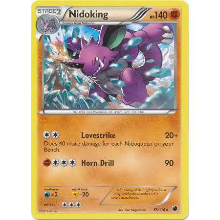 Pokemon Trading Card Game Black & White Plasma Freeze Rare Nidoking #58
