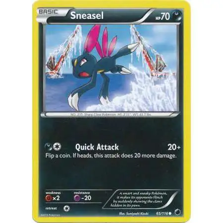 Pokemon Trading Card Game Black & White Plasma Freeze Common Sneasel #65