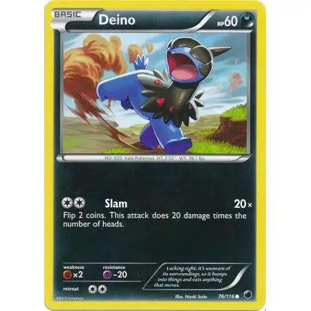 Pokemon Trading Card Game Black & White Plasma Freeze Common Deino #76