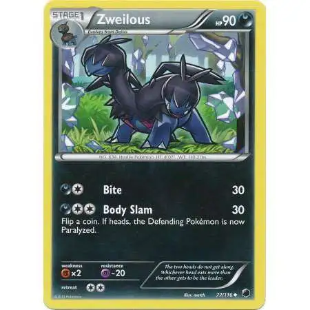 Pokemon Trading Card Game Black & White Plasma Freeze Uncommon Zweilous #77