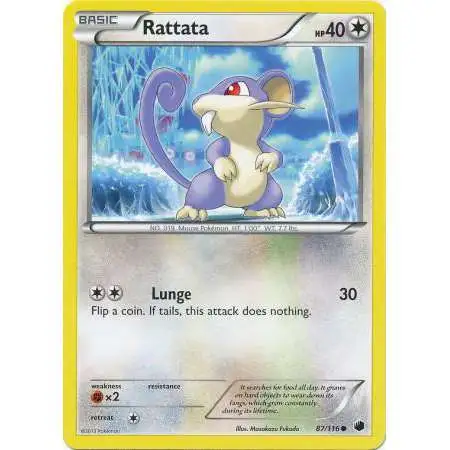 Pokemon Trading Card Game Black & White Plasma Freeze Common Rattata #87