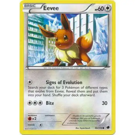 Pokemon Trading Card Game Black & White Plasma Freeze Common Eevee #90