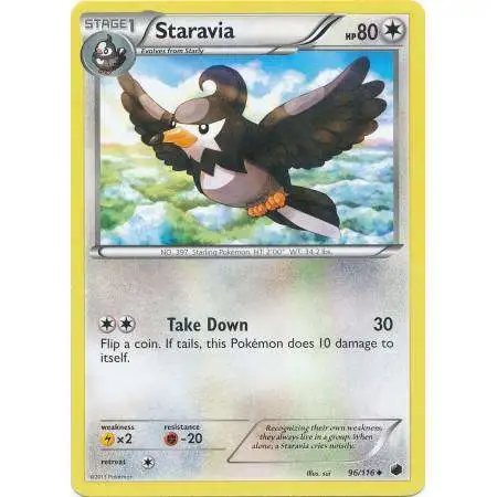 Pokemon Trading Card Game Black & White Plasma Freeze Uncommon Staravia #96