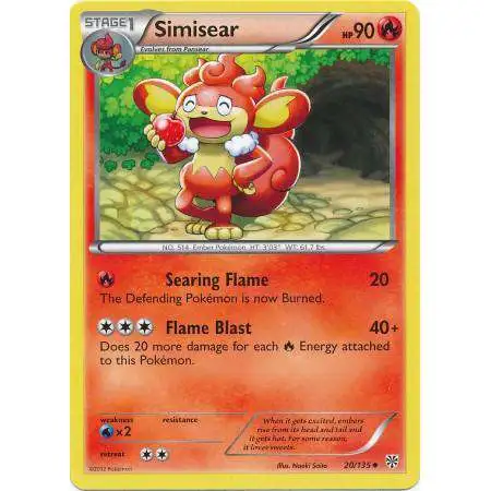Pokemon Trading Card Game Black & White Plasma Storm Uncommon Simisear #20