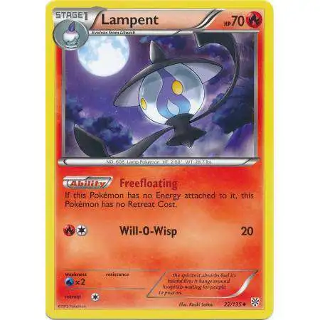 Pokemon Trading Card Game Black & White Plasma Storm Reverse Holo Lampent #22 [Lightly Played]
