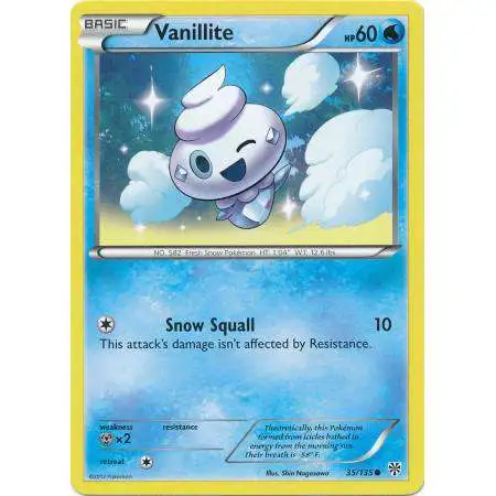 Pokemon Trading Card Game Black & White Plasma Storm Common Vanillite #35