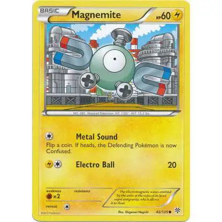 Pokemon Trading Card Game Black & White Plasma Storm Common Magnemite #42 [Lightly Played]