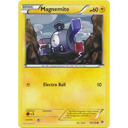Pokemon Trading Card Game Black & White Plasma Storm Reverse Holo Magnemite #43 [Lightly Played]