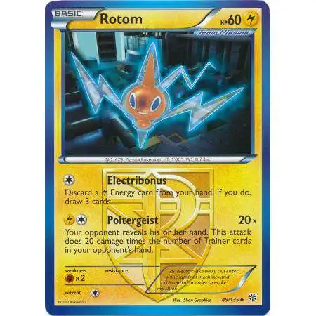 Pokemon Trading Card Game Black & White Plasma Storm Uncommon Rotom #49 [Lightly Played]