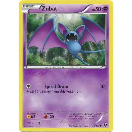 Pokemon Trading Card Game Black & White Plasma Storm Common Zubat #52 [Lightly Played]