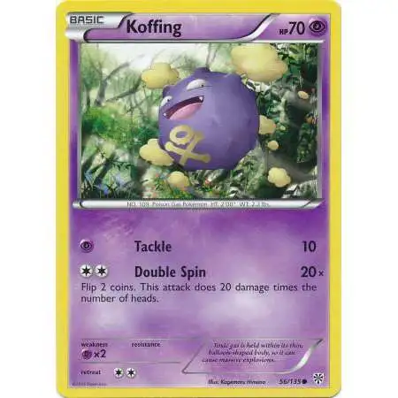 Pokemon Trading Card Game Black & White Plasma Storm Common Koffing #56 [Lightly Played]